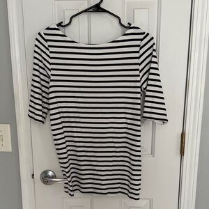 Gap Navy and White Striped Boatneck Top